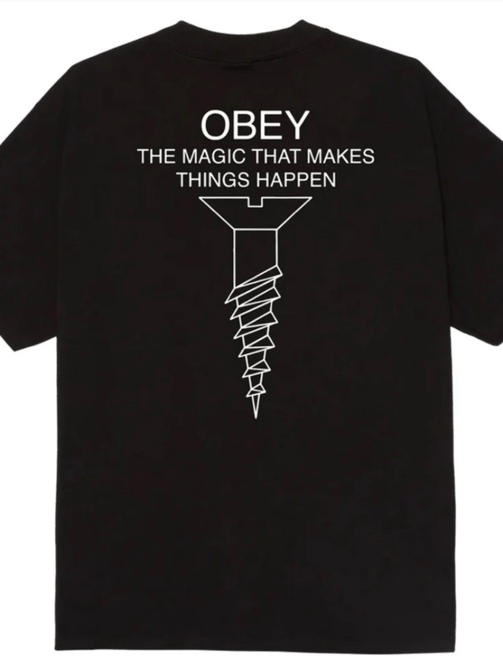 Obey Black Short-Sleeve Tee - Thee Magic That Makes Things Happen